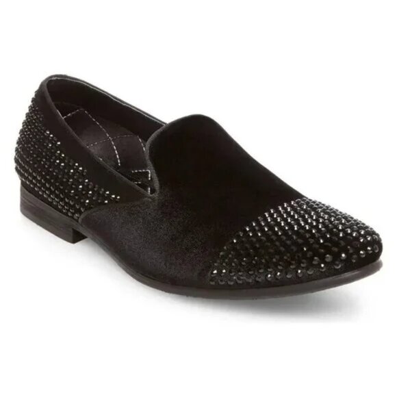 NWOB Steve Madden Clarity Velvet Tonal Rhinestone Dress Loafer main image 5
